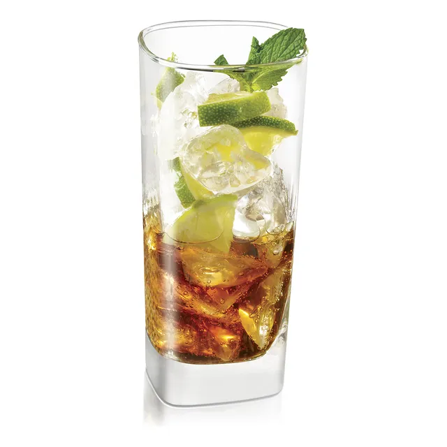 Set X6 Vasos Cuadrados Schubert Alto 350 Ml, Cristar