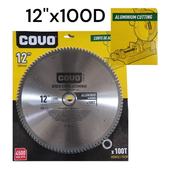 Disco De Corte Aluminio 12  100 Dientes Covo