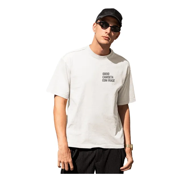 Camiseta Simples Frase Ironica Rua Moda Casual Estampa 