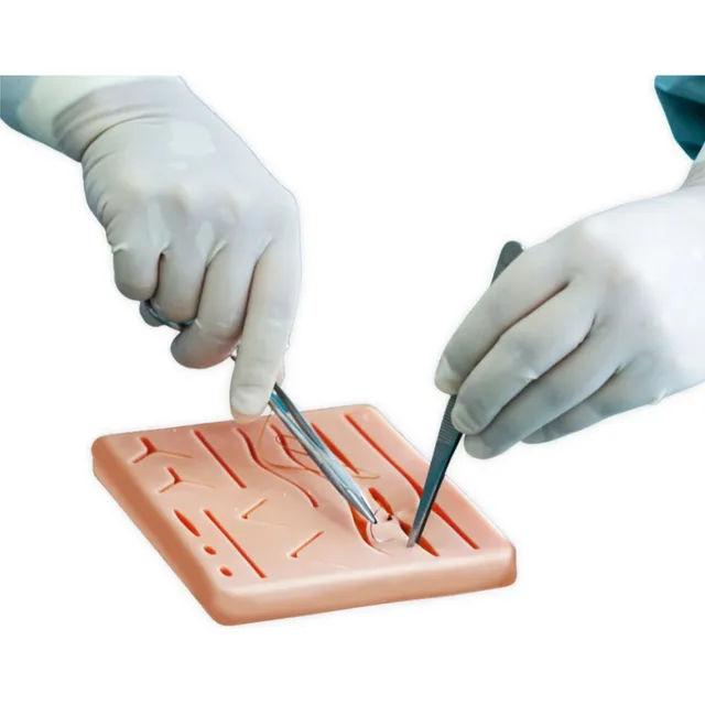 Pele Simulador Sutura Silicone Treinamento Médico Enfermagem