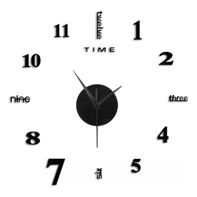 Reloj Pared Marco Facil Instalar 3d Moderno Espejo Acrilico