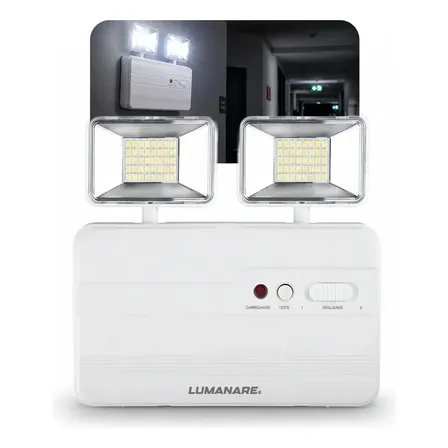 Luminária De Emergência Led 2200 Lumens 20W Potente Forte Profissional Recarregável 127/220v Bivolt 6h