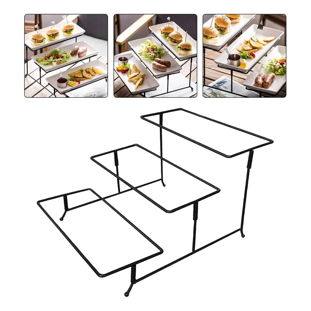 3 Piso Metal Soporte De Exhibición Para Comida Organizador