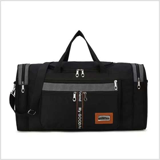 Bolsa Mala De Mão Super Grande Premium Masculina Reforçada Cor Preto Lisa