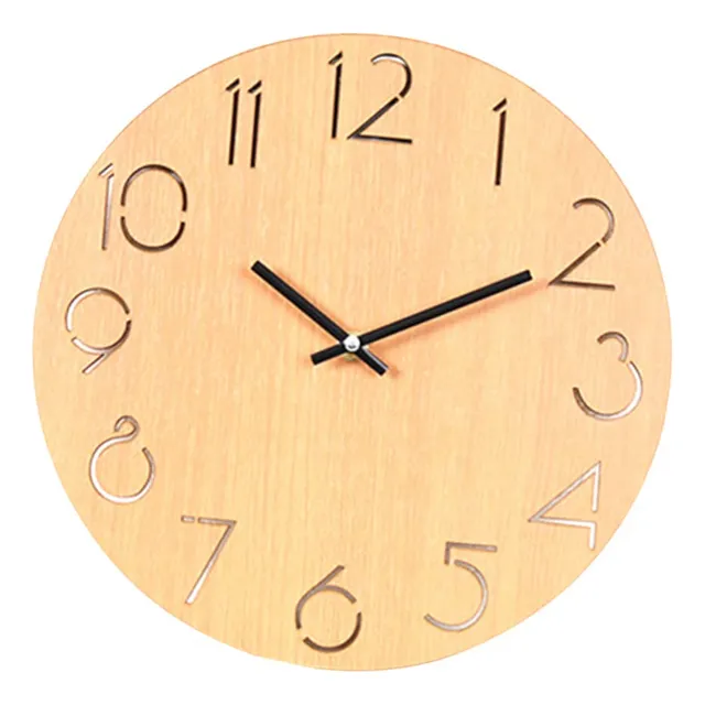 Vosarea Reloj Pared Madera Moderno Colgante S Redondo Simple