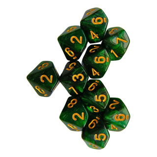 10 Pçs Conjunto De Dados Acrílico Dados D10 Jogo De 10 Pçs Conjunto De Dados Acrílico Dados D10 Jogo De
