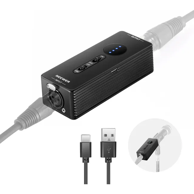 Neewer Fuente De Alimentación Phantom 48v/12v P/ Micrófono