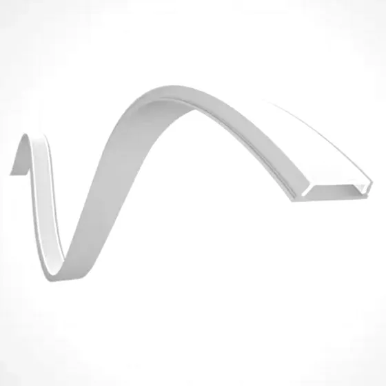 Perfil Luz Led Aluminio Flexible Superficial 17x04mm X1.5mts