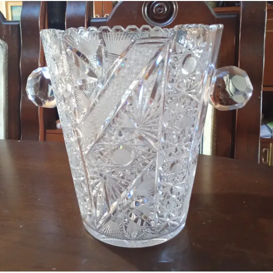 Hielera Alemana De Fino  Cristal Tallado