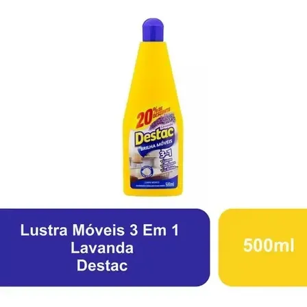 Lustra Móveis 3 Em 1 Lavanda 500ml Destac