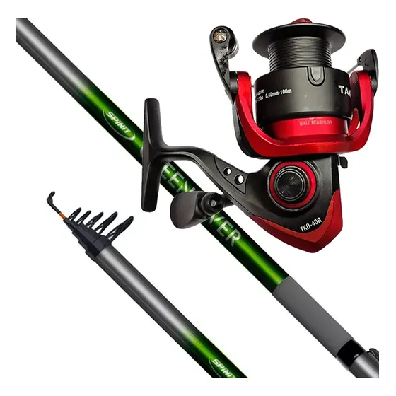 Combo Waterdog Pejerrey 4 Mts Telescopica Reel Waterdog