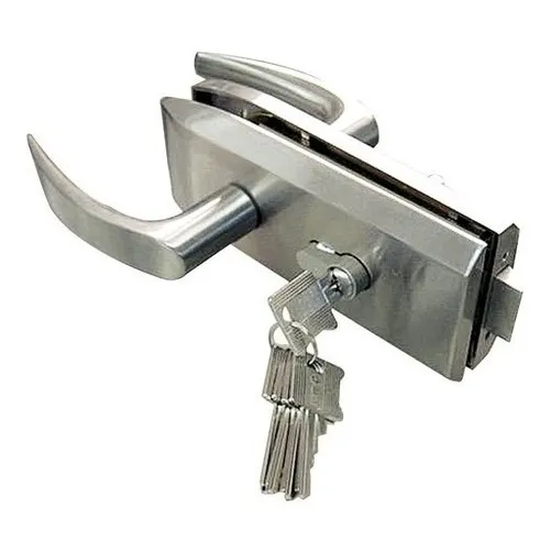 Cerradura Manilla Rectangular Vidrio Pared Satinada