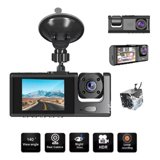Cámara Para Automóvil Hd 1080p Dashcamera 3 En 1 Con Audio Cámara Para Automóvil Hd 1080p Dashcamera 3 En 1 Con Audio