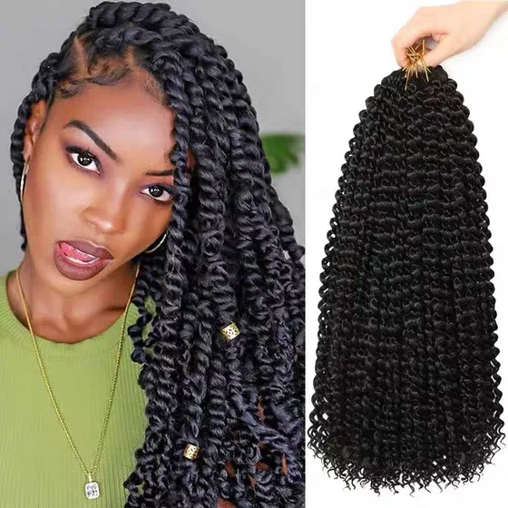 Twist Trenzado Extensiones De Cabello Sintético Color 1