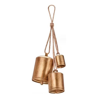 Set De 3 Elegantes Campanas Navideñas Metálicas De Estilo Sh Set De 3 Elegantes Campanas Navideñas Metálicas De Estilo Sh