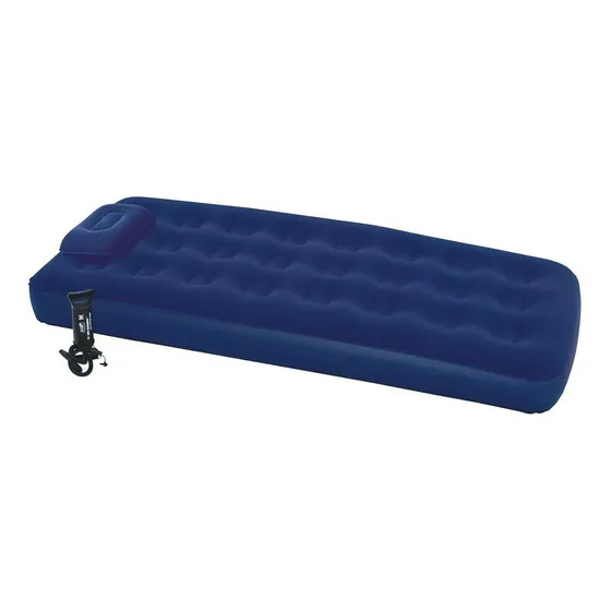 Colchon Inflable Una 1 Plaza + Almohada + Inflador Bestway Color Azul