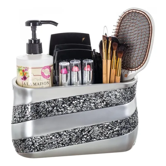 Dwellza Silver Mosaic Organizador Mesada Baño