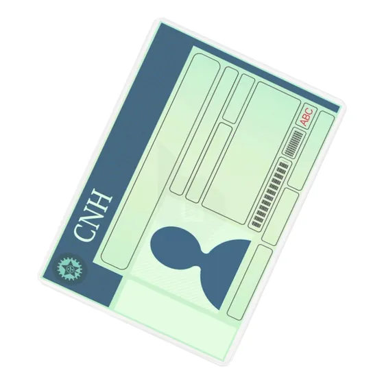 2 Capas Acrílico Transparente Para Carteira De Habilitação