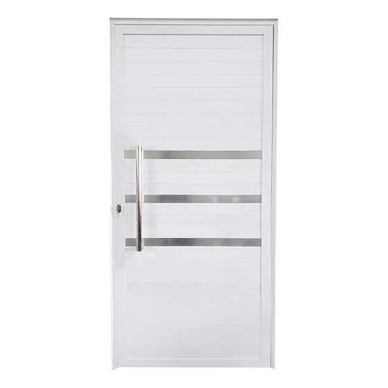 Porta Lambril De Alumínio Esquerda 210 X 80cm Com Friso