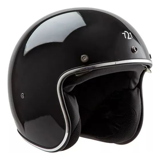 Casco Abierto Hawk 721 Negro Brillante C/visor 7x