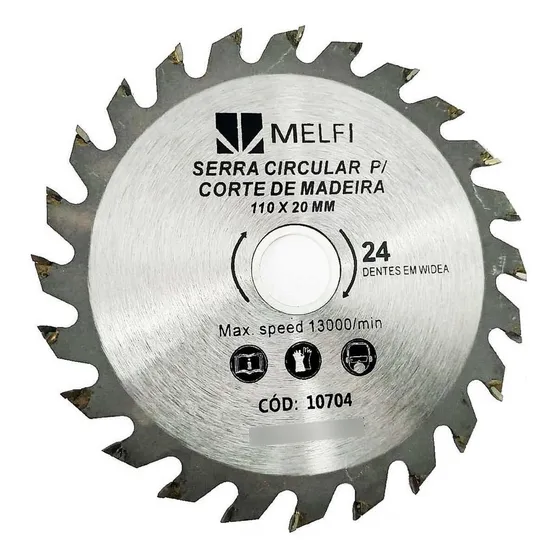 Kit  10 Disco Serra Circular C/ Widea 24 Dentes 4 X 3/8  