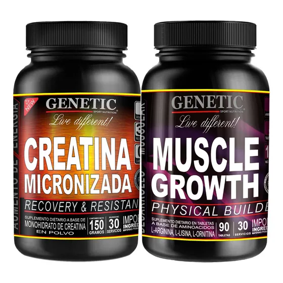Crecimiento Muscular Muscle Max Creatina Micronizada Genetic Sabor Neutro