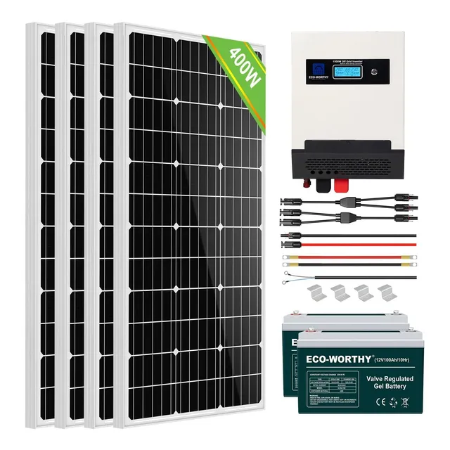Kit Completo Panel Solar 5 Para Rv Cobertizo Barco Litio
