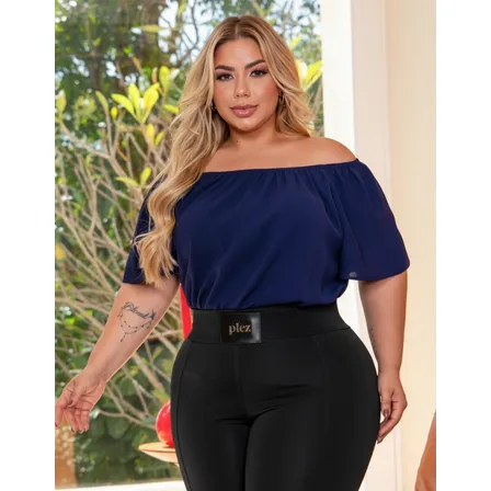 Blusa Ciganinha Plus Size Com Mangas Soltinha Fresquinha