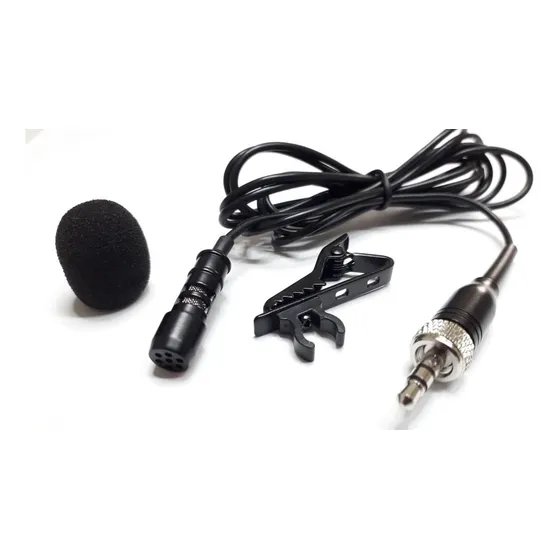 Microfone Lapela Para Sennheiser G1, G2, G3 Ew100 Ew200 Cor Preto