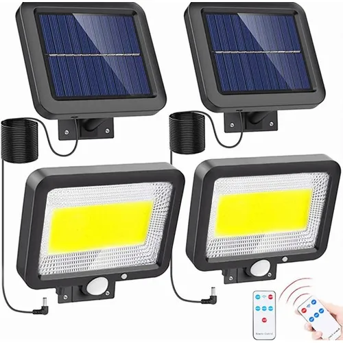 Lamparas Solares Para Exterior 2pcs , Solar Exterior, 3 Modos, Sensor de Movimiento, IP65 Impermeable, Luz Solar Separable Recargable, Resistente, Fácil Instalación y Uso para Jardín, Terraza