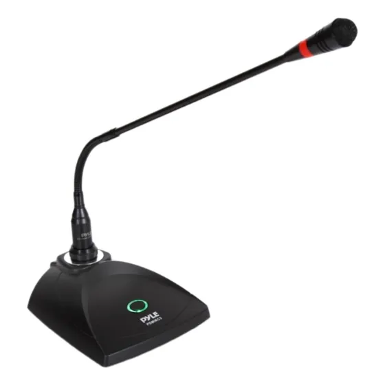 Micrófono De Podium Gooseneck De Condensador Base Marca Pyle