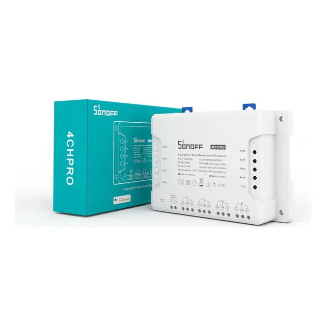 Interruptor Inteligente Sonoff Pro R3 Wifi/rf Control De 4 C