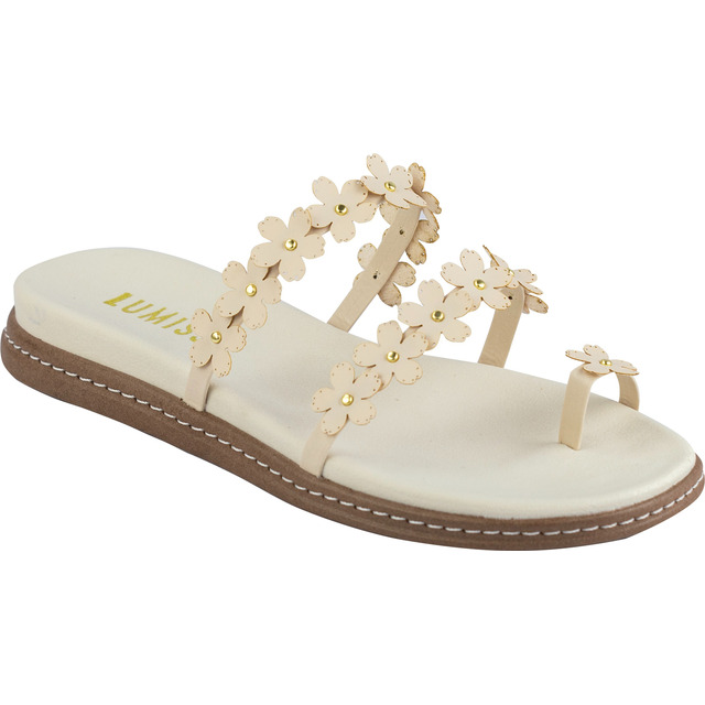 Sandalia Feminina Birken Papete Confort Macia Tratorada Flor