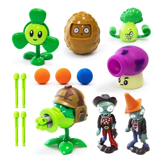 Maikerry Plants And Zombies Toys, Juego De 7 Figuras De Pvz