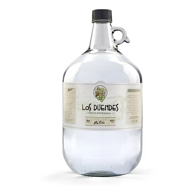 Damajuana Pisco Los Duendes 4 Lts.