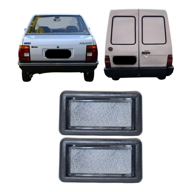Par Lanterna Luz De Placa Fiat Fiorino 1985 A 2013 C/soquete
