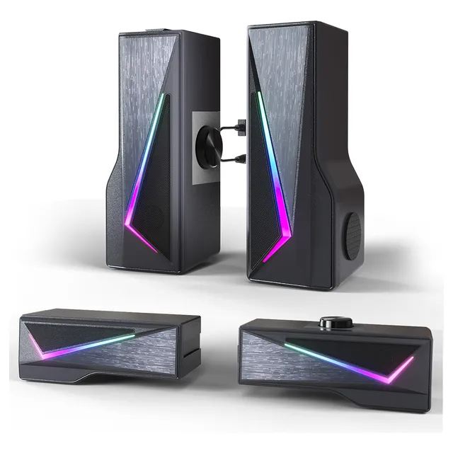 Tonejoy Bocinas Con Rgb,para Pc/tv Gamer,desmontable Altavoz