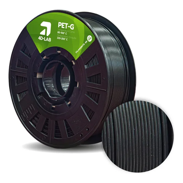 Filamento Petg Carbono 1.75mm Premium Impresión 3d 4dlab