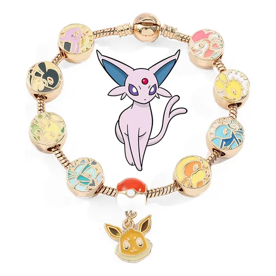 Pulsera Brazalete Cuentas Eevee Umbreon Evoluciones Pokémon