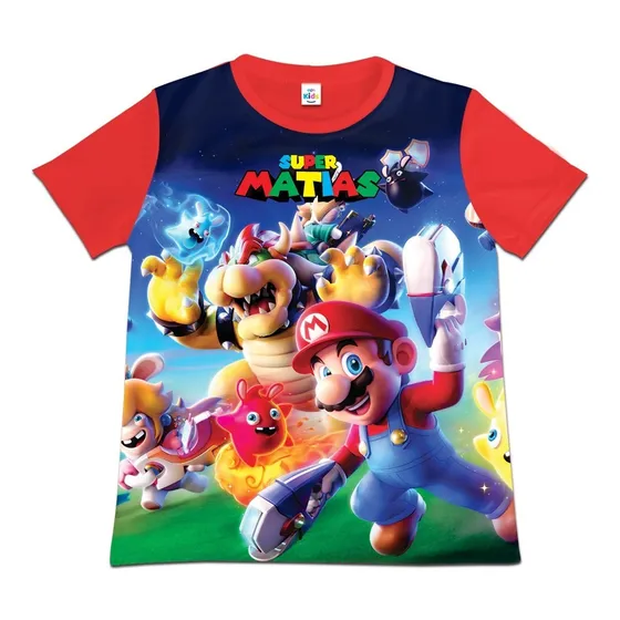 Franela Camiseta Para Niño Super Mario Galaxy Poliester