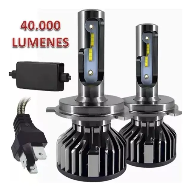 Luces Led De Carro 40,000 Mil Lumens H4 Alto Poder 8 Lados