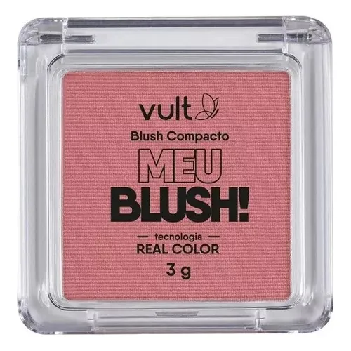 Meu Blush! Vult - Blush Compacto 3g - Cor A Tom Da Maquiagem Malva Matte
