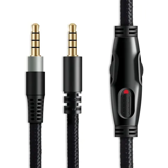 Cabo Plug Controlador para Headset Hyperx Cloud Alpha E Cloud Mix Marca Genérica Preto