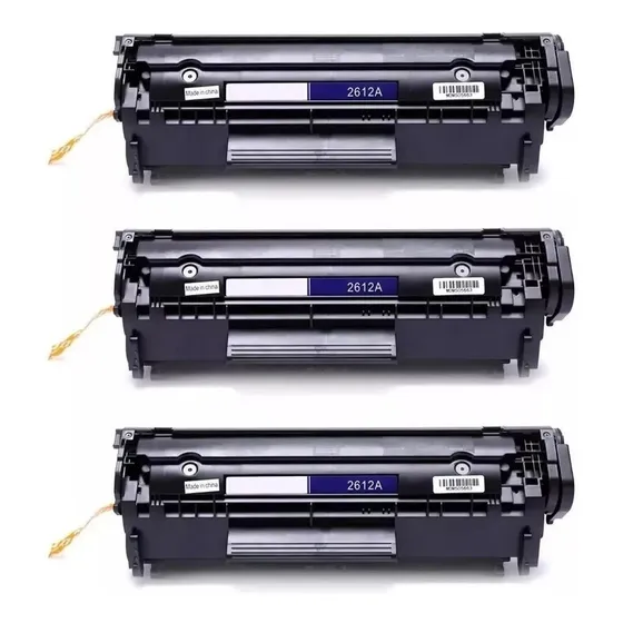 3x Toner Q2612a 12a Compatível Com Hp 1010 1020 1015 1022 