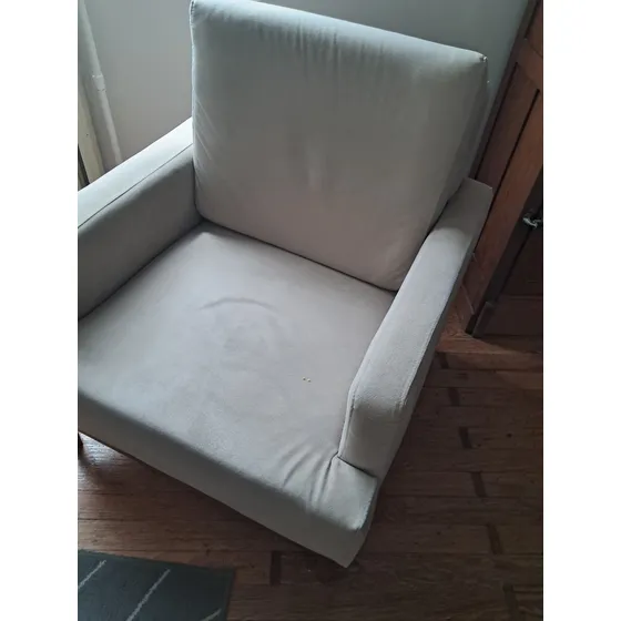 Sillon Sofa Living Butaca Tela Color Beige Muy Buen Estado