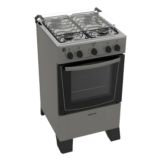 Cocina Super Gas Punktal 4 Hornallas Acero Encendido Luz