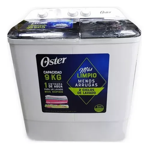 Lavadora Oster Semiautomática 9 Kg Doble Tina Ossawmx019w