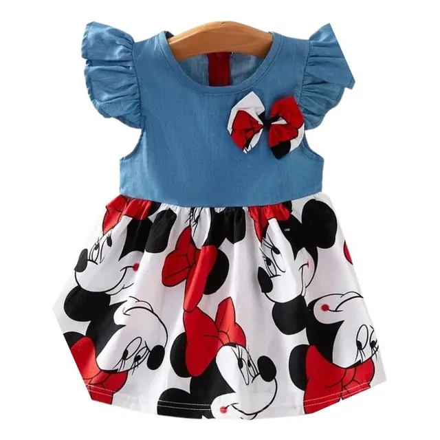 Vestido De Niña Minnie Mouse, Vestido Verano, Manga Sisa