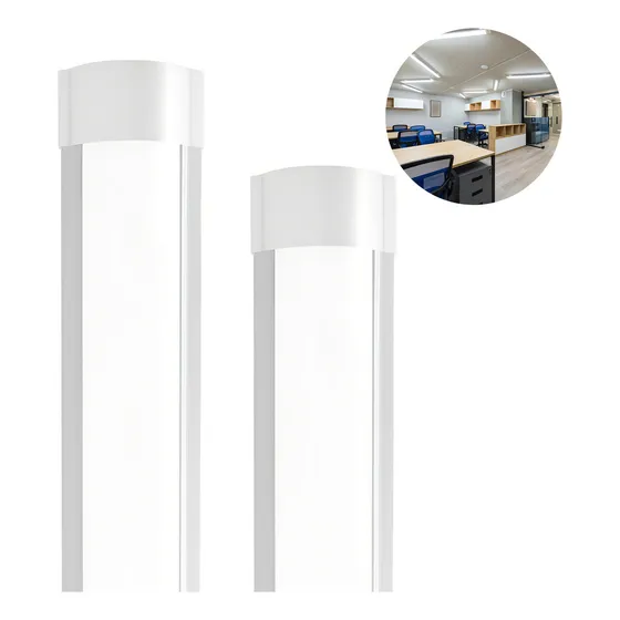 Kit 2 Luminária Tubular Sobrepor Led Linear 36w 120cm Frio Cor Branco frio 110V/220V (Bivolt)