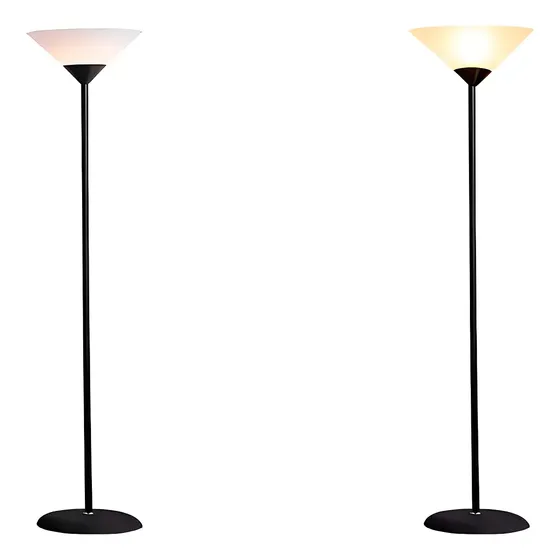 Haiton lámpara de pie una pantalla lampara minimalista estructura negro pantalla blanco